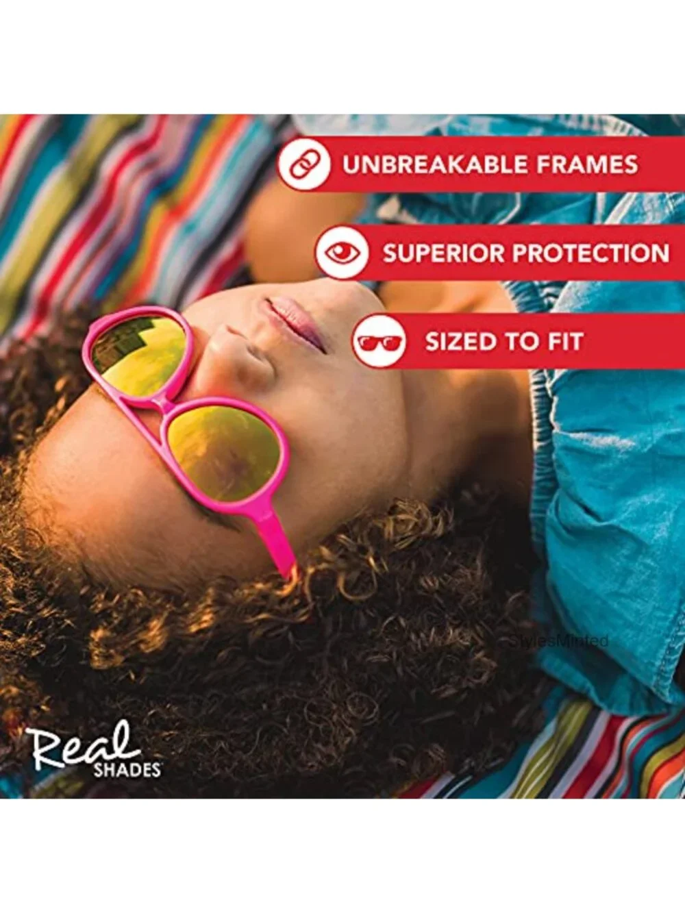 Kids Aviator Sunglasses with UV Protection and Shatterproof Lenses